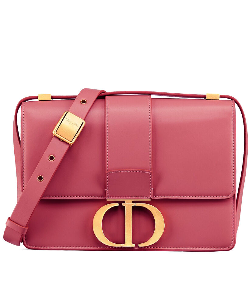 Christian Dior 30 Montaigne Flap Bag Leather Red